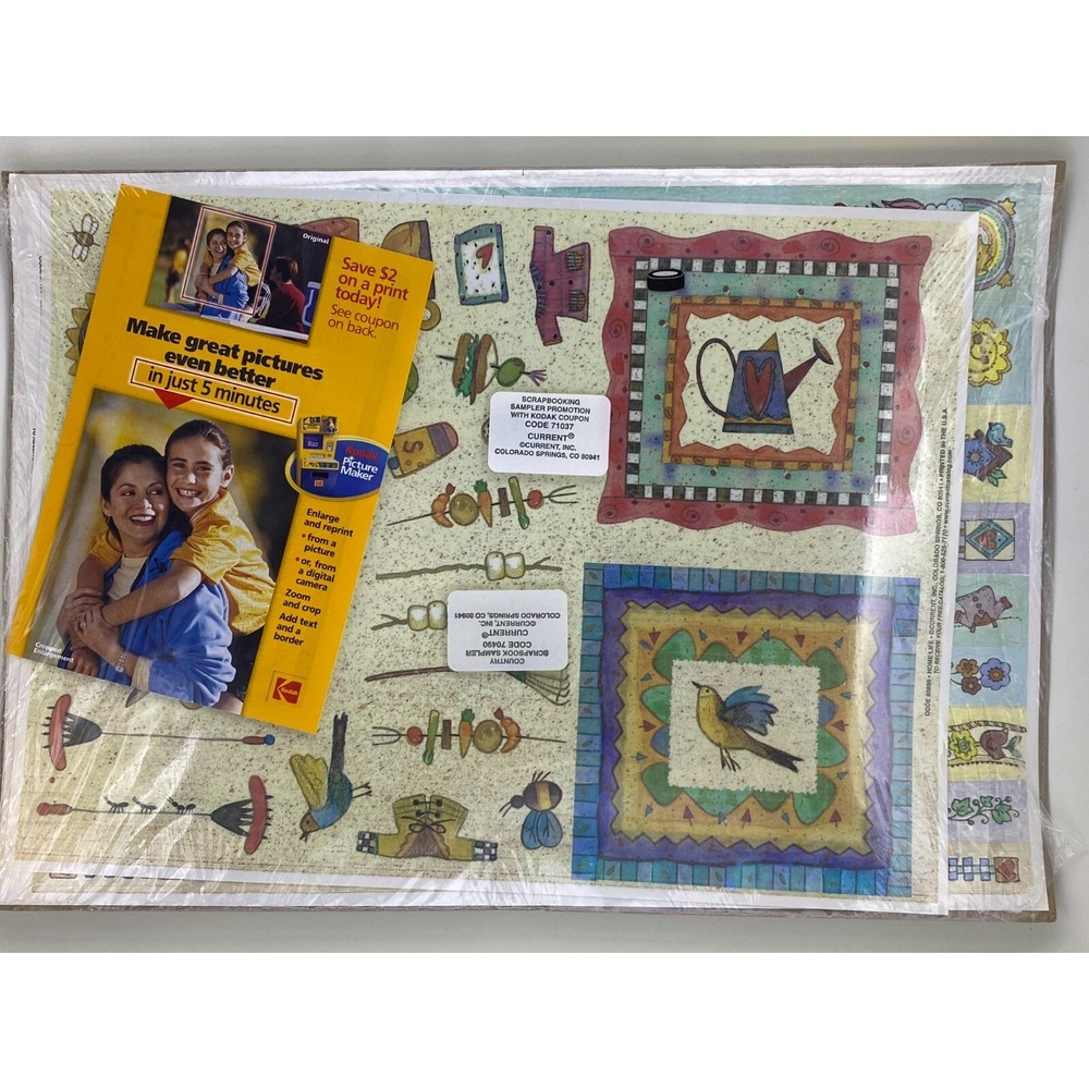 Current Sampler Cute Country Border & Home Sticker Vintage Craft Scrapbook